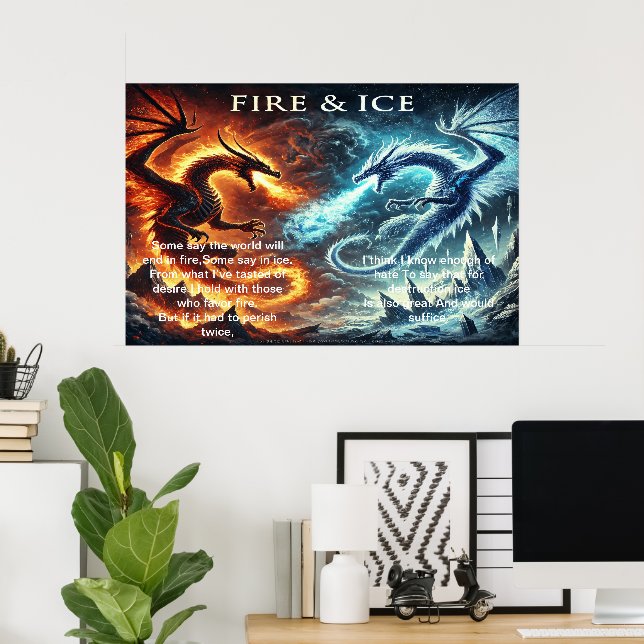 Poster Le destin du feu et de la glace (Bureau à domicile)