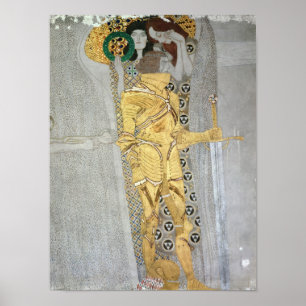 Poster Le détail de chevalier de la frise de Beethoven