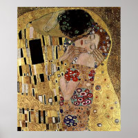 Le détail du baiser de Gustav Klimt (vers 1908)