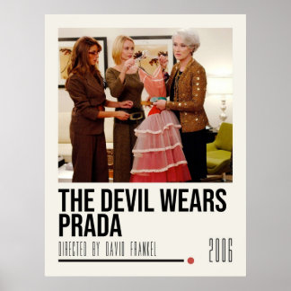 Poster Le diable porte le film Prada