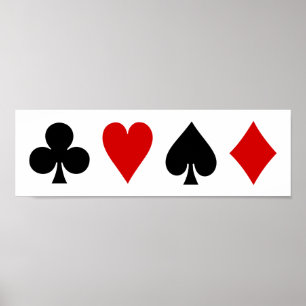 Poster Le diamant de cartes de jeu de cartes de jeu