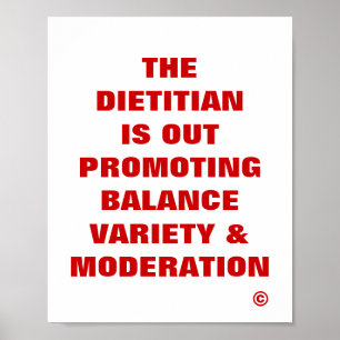 Poster Le diététicien est… variété et modération