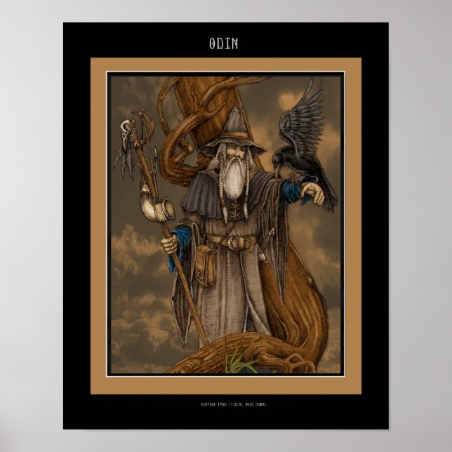 Poster Le dieu nordique Odin (Devant)
