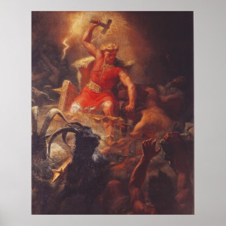 Poster Le Dieu Thor se bat
