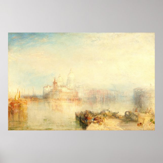 Poster Le Dogana, Venise - William Turner Art (Devant)