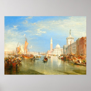 Poster Le Dogana, Venise - William Turner Art