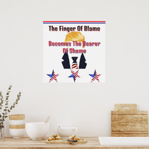 Poster Le Doigt De L'Affiche De Trump Qui Porte La Respon