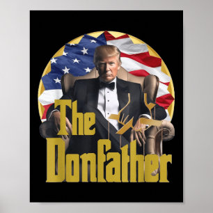 Poster Le Donfather, Funny Trump 2024, The Comeback