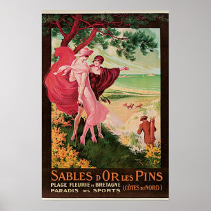 Poster Le dOr Les de sables goupille l'affiche de Vintage