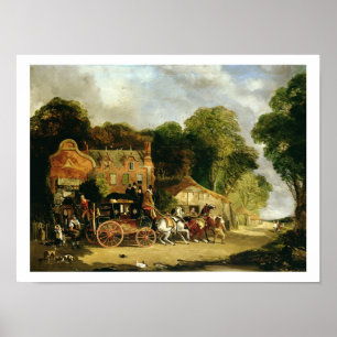 Poster Le Dorking et London Royal Mail quittant le 'Mar