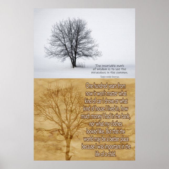 Poster Le double arbre de pensée (Devant)