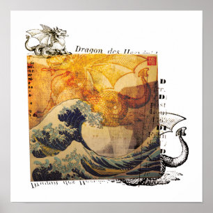 Poster Le dragon de Hokusai ?