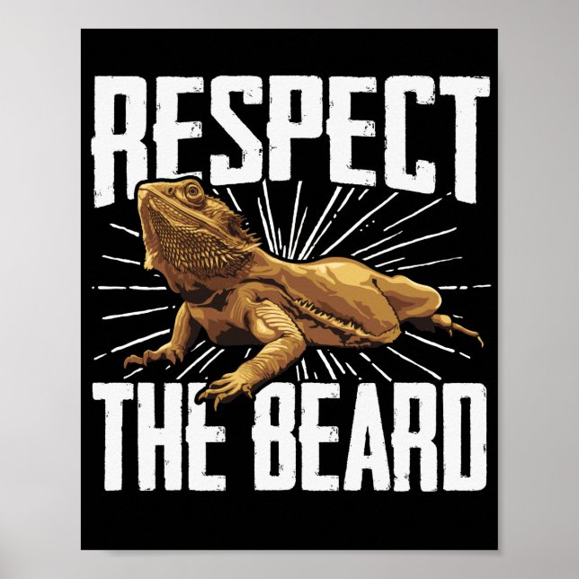 Poster Le Dragon Porté Respecte Les Reptiles De La Barbe (Devant)