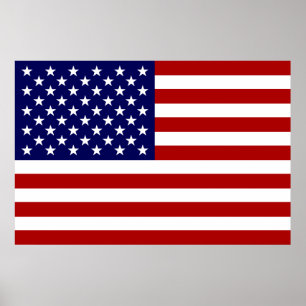 Poster Le drapeau américain