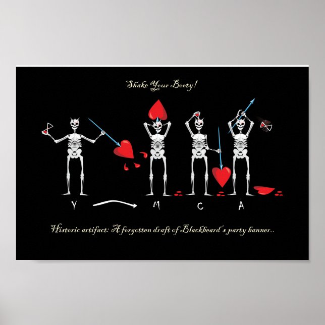 POSTER LE DRAPEAU BLACKBEARD DE CAPITAINE MAYFLOWER (Devant)