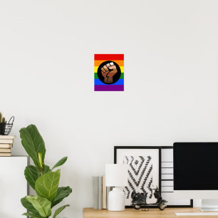 Poster Le drapeau de couleur des personnes queer de Slipp