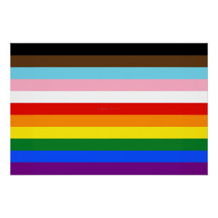 Poster Le drapeau de fierté à onze bandes de SlipperyJoe'