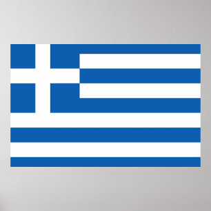 Poster Le drapeau de la Grèce