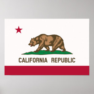Poster Le drapeau de l'ours - Etat de Californie