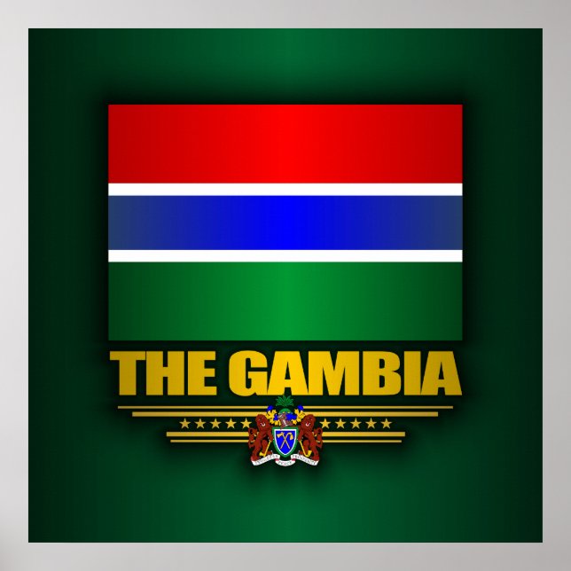 Poster Le drapeau gambien (Devant)