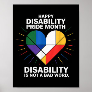 Poster Le Drapeau Handicap N'Est Pas Un Mauvais Mot.