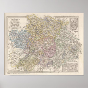 Poster Le duché de Francia, Alemannia, Bavière