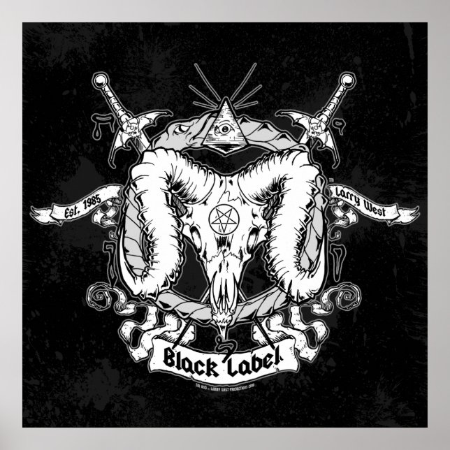 Poster Le Étiquette noir de Larry West (Devant)