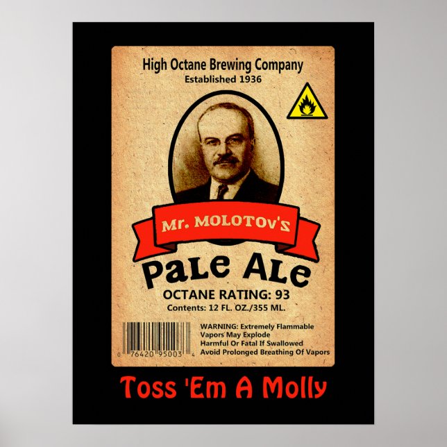 Poster Le Étiquette Pale Ale de M. Molotov (Devant)