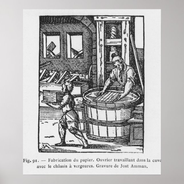 Poster Le fabricant de papier (Devant)
