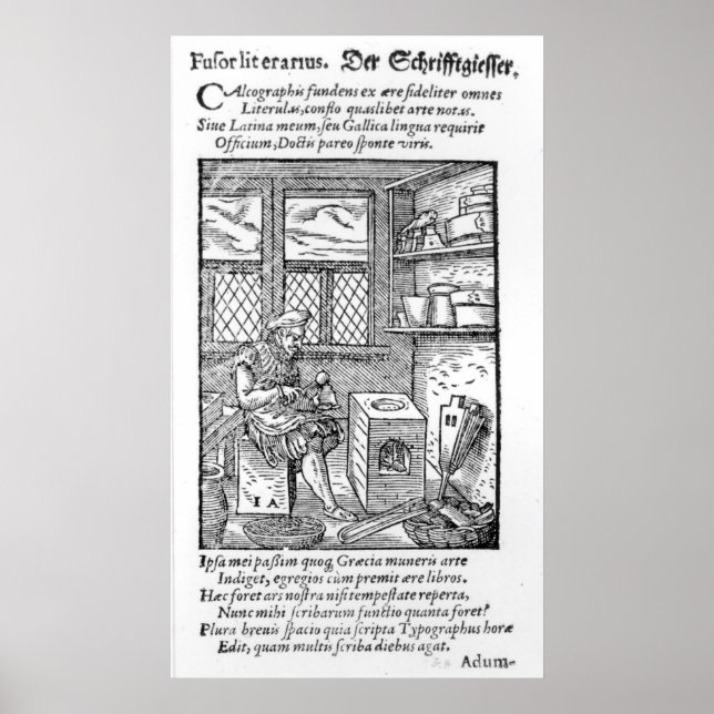 Poster Le fabricant de plaques de lettres (Devant)