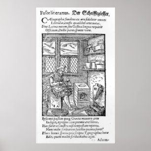Poster Le fabricant de plat de lettre