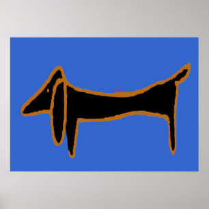 Poster Le fameux Dachshund noir