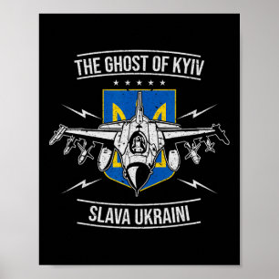 Poster Le Fantôme de Kyiv Soutien Ukraine T-shirt #nowar