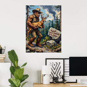 Poster Le Fardeau du Croyant : La Position de Bigfoot