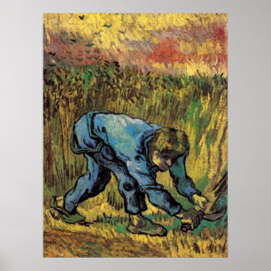 Poster Le Faucheur à la faucille par Vincent van Gogh