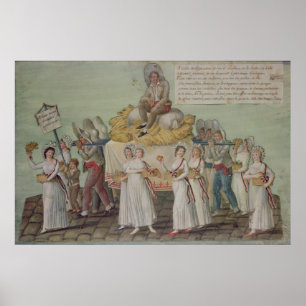 Poster Le festin de l'agriculture en 1796 à Paris