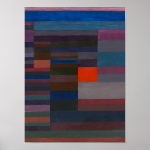 Poster Le feu dans la soirée par Paul Klee