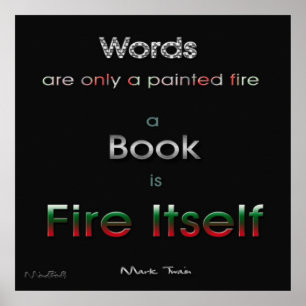 Poster Le feu de livre