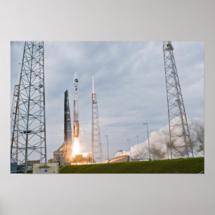 Poster Le feu et la fumée signalent le décollage