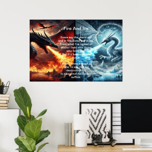 Poster Le feu et la glace : le récit d'un dragon