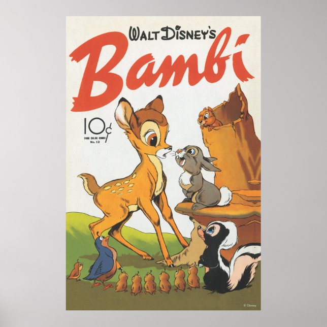 Poster Le film Bambi de Walt Disney (Devant)