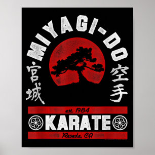 Poster Le film rétro de l'arbre arqué Miyagi-Do Karate Ki