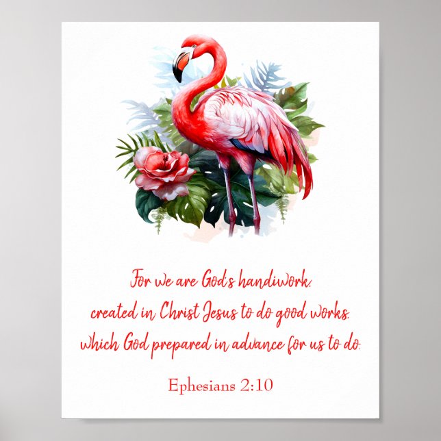 Poster Le Flamant rose de Handiwork de Dieu (Devant)