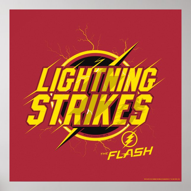 Poster Le Flash | Graphique "Frappes de foudre" (Devant)