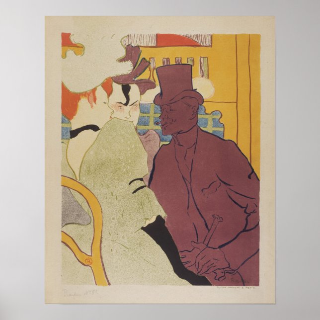 Poster Le Flirt (Un Anglais) de Toulouse Lautrec (Devant)
