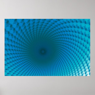 Poster Le fond de l'affiche bleue profonde de mer