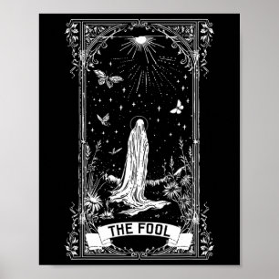 Poster Le Fool Ghost Cottagecore Tarot Card Major Arcana