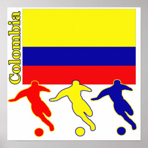Poster Le football Colombie