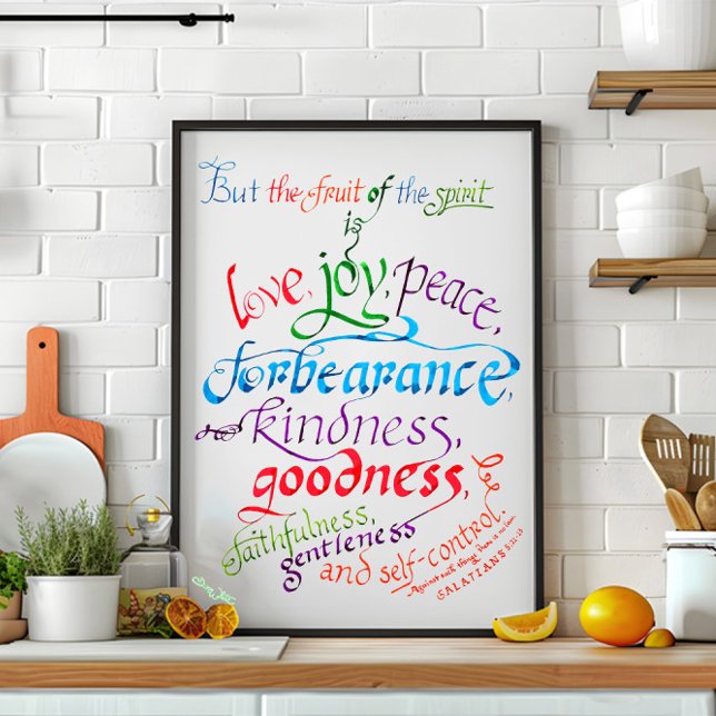 Poster Le fruit de l'Esprit Bible Verse (Créateur téléchargé)