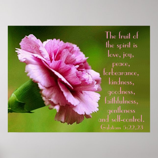 Poster Le fruit de l'esprit du verset de la bible rappell (Devant)